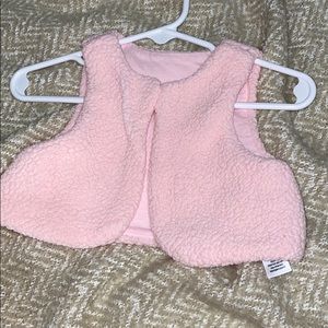 pink sherpa vest